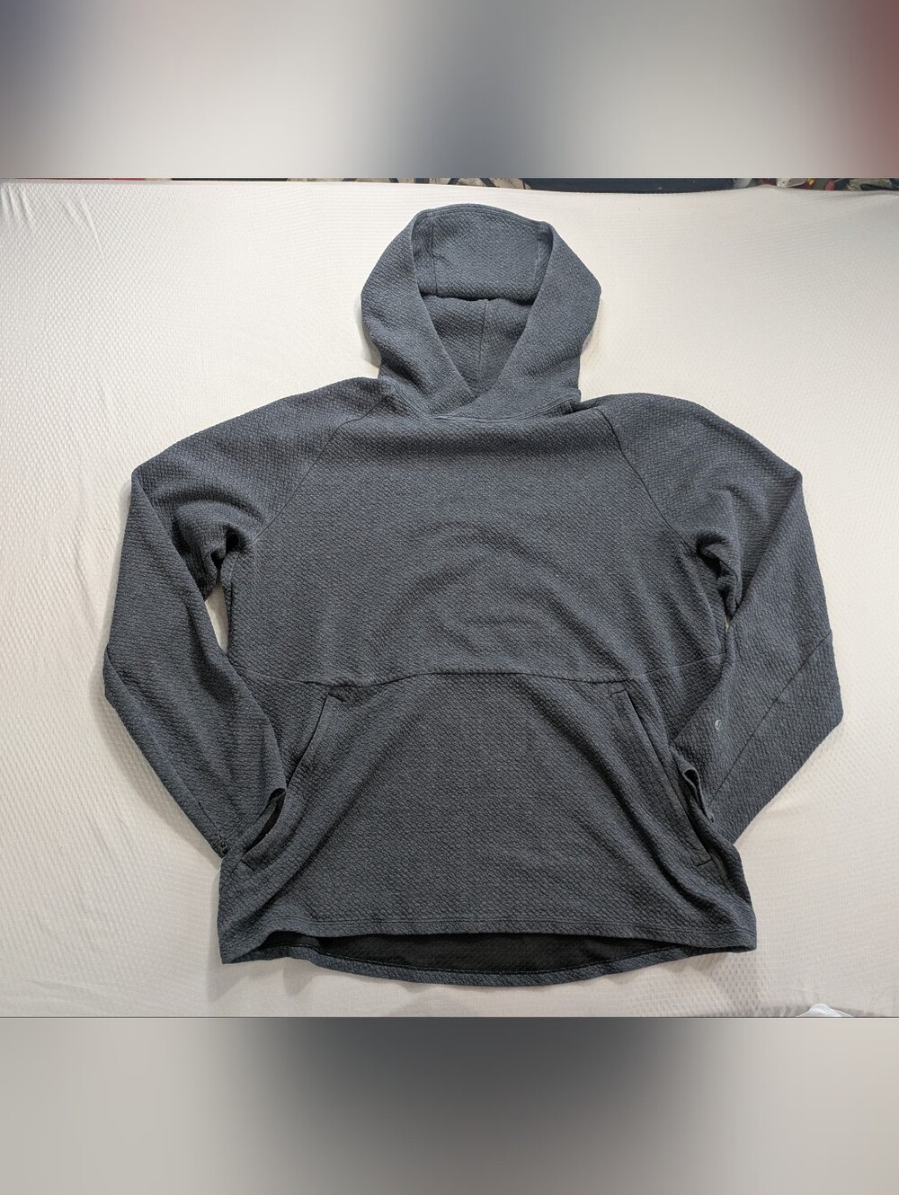 Lululemon At Ease Hoodie Heathered Gray Mens Size XL Zip Pockets Athleisure